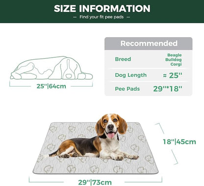 FXW Washable Pee Pads for Dogs, Super Absorbent, 18" x 29", 1 Pack | Machine washable, Non-slip backing