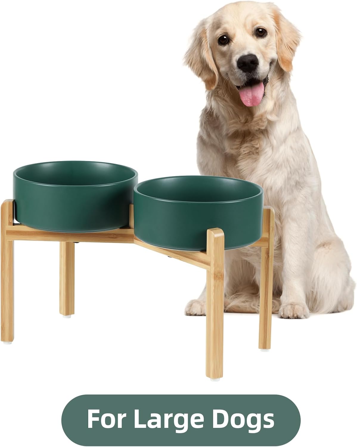 Ceramic Raised Double Bowls Set with Stand. Everyday comfort that fits naturally into your space.