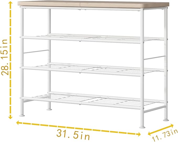 SUOERNUO Shoe Rack Organizer 4 Tier