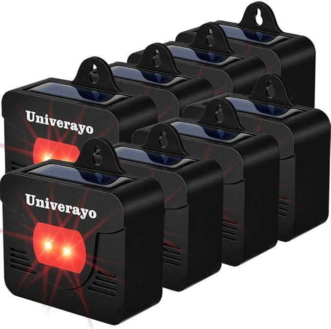 Coyote Deterrent Solar Predator Control Lights Skunk Raccoon Deer Repellent Devices Fox Animal Repeller 8 Pack Upgraded Version