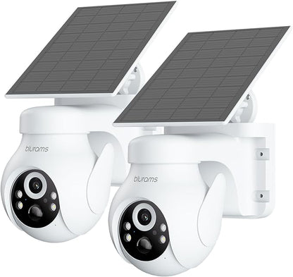 blurams 2K Solar Outdoor Camera Wireless, 360° PTZ Security Cameras Wireless