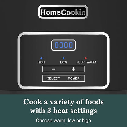 HOMECOOKIN 8-Quart Programmable Slow Cooker