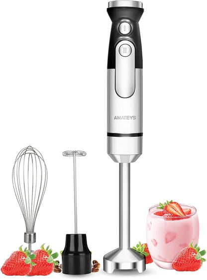 Immersion Blender Handheld, 700W Hand Mixer Infinitely Variable Speeds