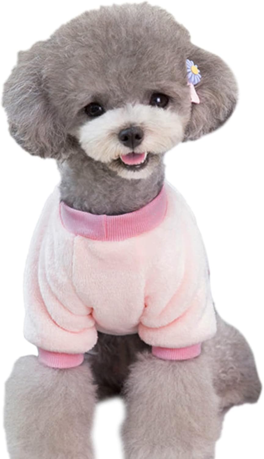 Jecikelon Pet Dog Clothes Dog Sweater Soft Thickening Warm Pup Dogs Shirt Winter Puppy Sweater for Dogs (Z01-Pink, X-Large)
