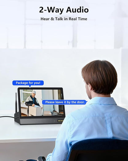 WEILAILIFE 【All-in-One Security System】 4MP Security Cameras Wireless Outdoor