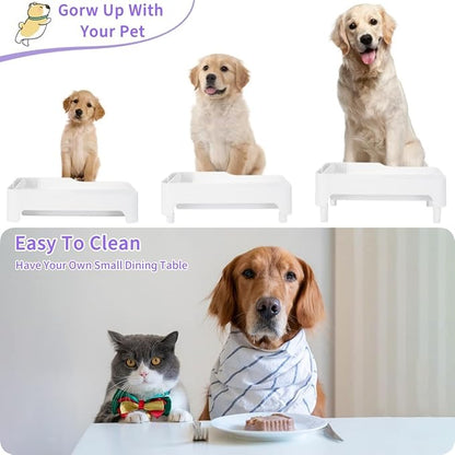 Adjustable Cat Feeder Stand, Elevated Holder for Automatic Feeders, 3-5.1 in, Nonslip, Adjustable