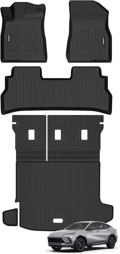 Naibeve Floor Mats for 2024 2025 2026 Chevy Trax - All Weather Custom for Chevrolet Trax Floor Mats Cargo Mat with Backrest Mats Interior Accessories