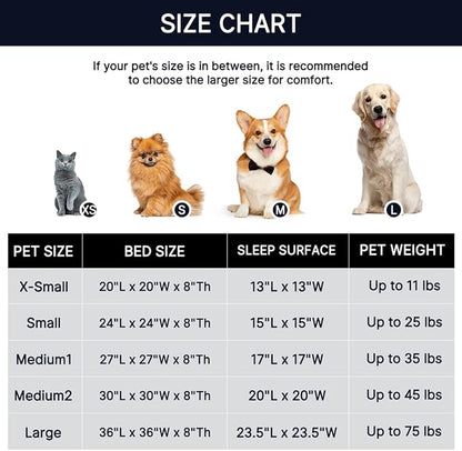 Western Home Calming Donut Small Medium Pet Dog Bed Washable,27" Navy Grey | Fluffy Faux Fur Round Cuddler,Anti-Anxiety,Anti-Slip Bottom,Plush Pet Dog Beds for Small Medium Sized Dogs,Up to 35 LBS
