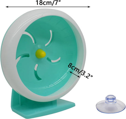 GKYZBB Hamster Wheel, 7 inch Silent Hamster Exercise Running Wheel with Stand,Pet Small Animals Exercise Running Toys,Adjustable Quiet Spinner for Guinea Pigs, Sugar Gliders, Gerbils