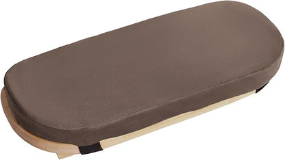 Bamboo Meditation Bench with Cushion, Folding Kneeling Meditation Bench, Portable Kneeling Chair for Kneeling or Sitting, 396.83lbs Load Max (Coffee)