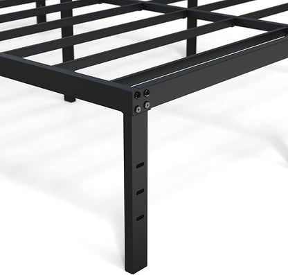 16 Inch King Bed Frame No Box Spring Needed, Heavy Duty King Platform Bed Frame Support Up to 3000 lbs, Easy Assembly, Noise Free, Black