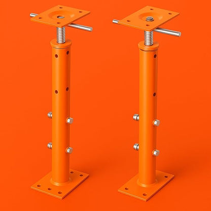 Yaocom 2 Pcs Adjustable Jack Post, 19"-36" Height Range, Basement Floor House Screw Jacks for Lifting Joist Beam Brace for Cellar Ceiling, Center Point Load Capacity 11023 Lbs (Orange)
