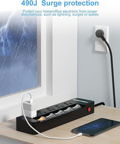 Black Appliance Extension Cord - 6 FT