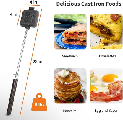 Cast Iron Camp Pie Cooker, Campfire Sandwich Maker