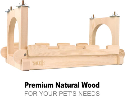 YKD Chinchilla Wood Suspension Bridge, Hanging Large Small Animal Wooden Bridge Platform, Small Animals Habitat Toy for Chinchillas Sugar Gliders Rats Squirrel