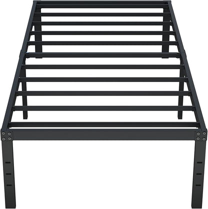16 Inch Metal Twin XL Platform Bed Frame Support Up to 2500 lbs, No Box Spring Needed, Easy Assembly, Noise Free, Black