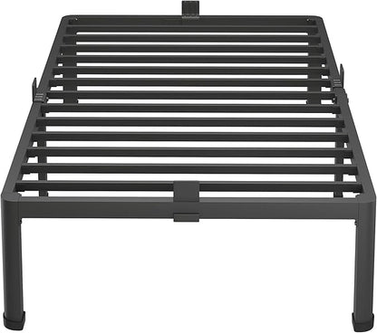 MAF 12 Inch Twin XL Metal Platform Bed Frames with Round Corner Legs, Mattress Slide Stopper, 3000 LBS Heavy Duty Steel Slats Support, No Box Spring Needed, Noise Free