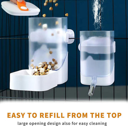 Guinea Pig Food Water Dispenser, Bunny Food and Water Bowl Set for Cage, Small Aniaml Dish for Rabbits, Ferrets, Rats, Squirrels