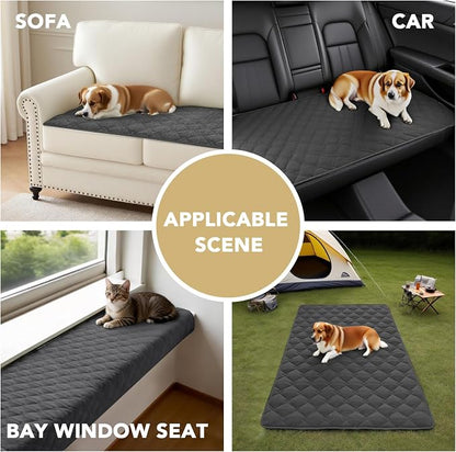 H.VERSAILTEX Chenille Couch Cover for Dogs Washable Soft Fuzzy Extra Large Sofa Slipcovers Sectional Sofa Cover Thick Pet Couch Cover Protector Non-Slip Dog Bed Cover(Grey, 28" x 134")