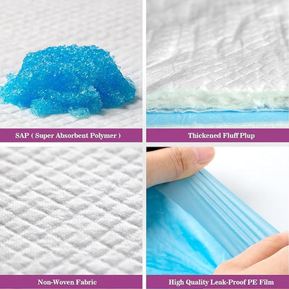 IMMCUTE Dog Pee Pads Extra Large 28"x34", X-Large Training Puppy Pee Pads Super Absorbent & Leak-Proof, XL Disposable Pet Piddle Pad and Potty Pads for Dogs, Puppies, Doggie (18 Count)