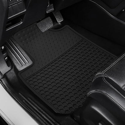 Car Floor Mats Custom Fit for Infiniti QX60 2022-2025(2nd Row Bucket Seats) Black Rubber Auto Liner Mats All Weather Protection Odorless