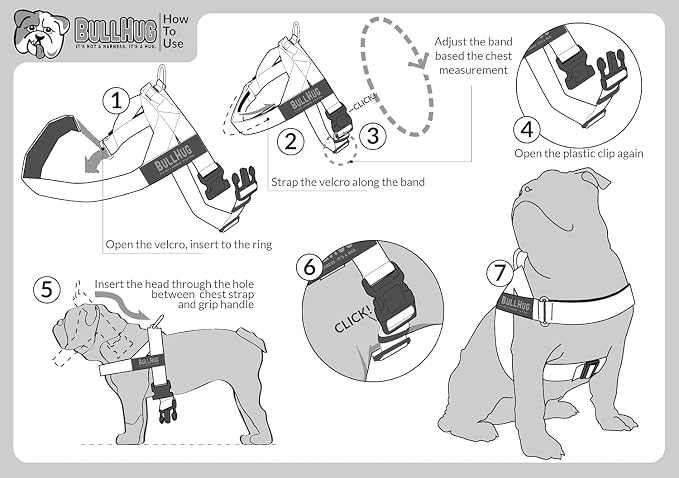 Adjustable Dog Harness– No Pull, No Choke – for English Bulldogs, French Bulldogs, Pugs & Broad-Chested Breeds – Easy, Safe Walks (NEON Orange, Medium)