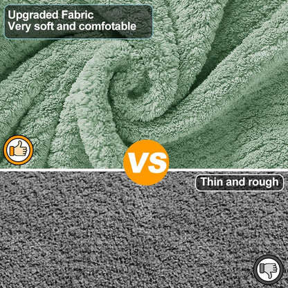 Microfiber Dog Bathrobe Towel Super Absorbent Dog Quick Dry Bathrobe for Puppies, Suitable for Medium and Large Dogs (Green Jacquard, XL)