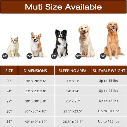 JOLLYVOGUE Dog & Cat Bed, Calming Anti-Anxiety Pet Bed for Small Dogs, Fluffy Donut Cushion for Small and Medium Pets (23")