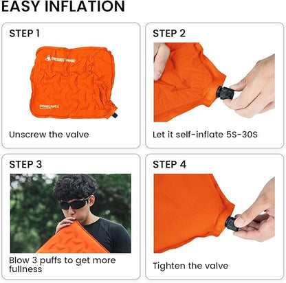 ONETIGRIS Inflatable Seat Cushion - Lightweight & Waterproof Inflatable Camping Seat Cushion Travel Cushion Stadium Seat Office Chair Car Pad