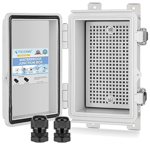 TICONN Waterproof Electrical Junction Box IP67 ABS Plastic Enclosure