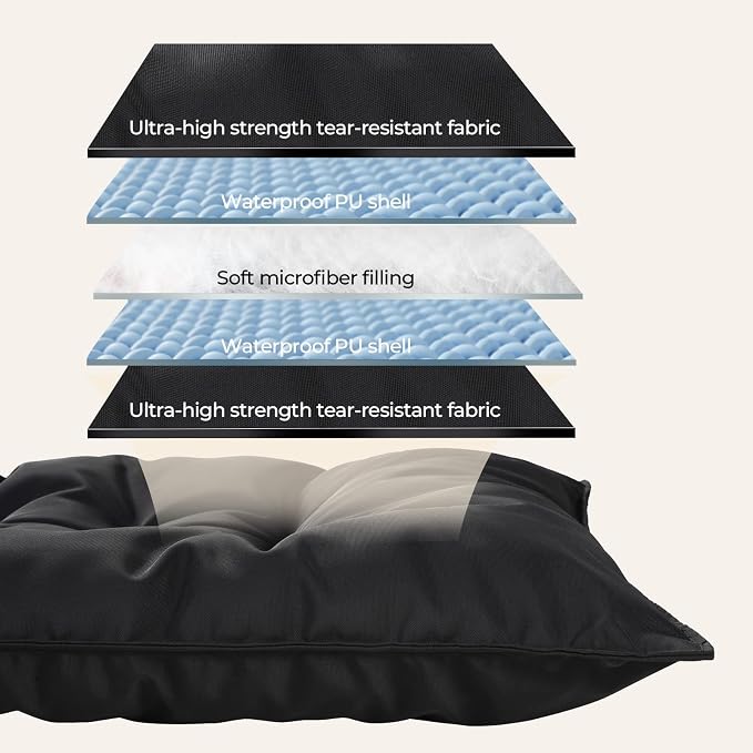 Chew Proof Indestructible Dog Bed,X-Small (17"x23") | Durable,for Aggressive Chewers,Tough,chew resistant, non chewable,Machine Washable & Waterproof,Indoor Outdoor