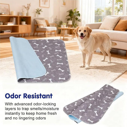 Pee Pads with Pheromones, Elite Pads for Cats, Washable Pee Pads for Dogs, Leak-Proof & Anti-Slip Pet Training Pad for Home & Travel(Gray+Gray, L:31.5*27.6in)