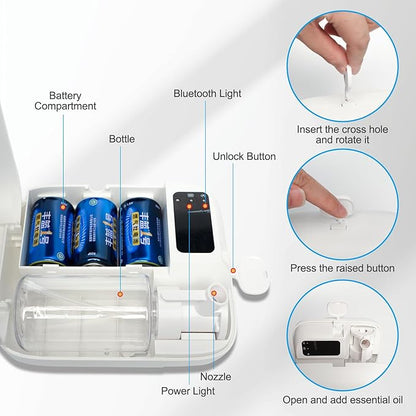 Battery-Powered Air Freshener Waterless Essential Oil Diffuser – 150mL Capacity