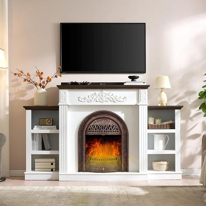 78" Birdcage-Style Electric Fireplace