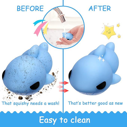 POKONBOY 30 Pcs Squishies Mochi Toys, Mini Kawaii Squishy Sea Animals Squeeze Stress Relief Toys Easter Basket Stuffers Christmas Birthday for Kids