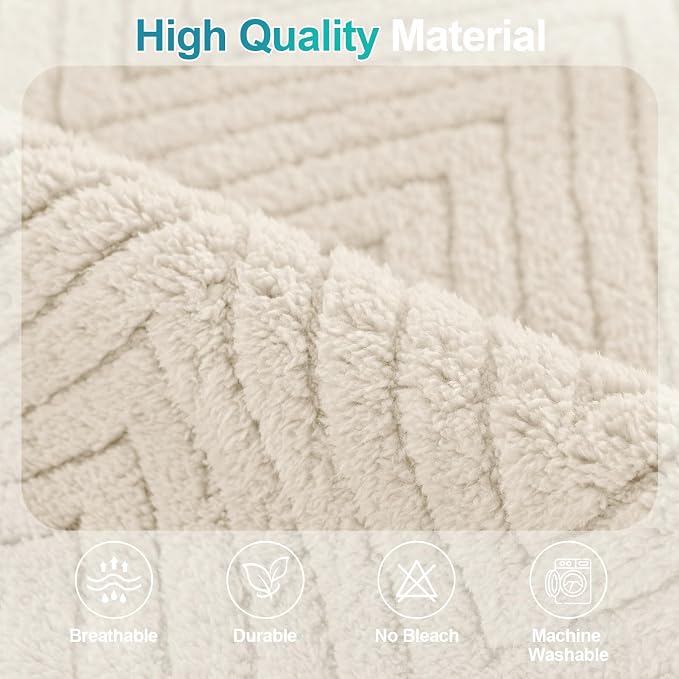 Turquoize Waterproof Couch Cover for Dogs Fuzzy Pet Couch Covers for Sofa Thick Dog Bed Cover Non-Slip Sofa Covers for 2 Cushion Couch Protector Slipcover Pet Friendly (Beige, 36" x 48")