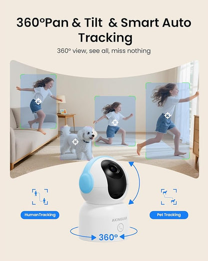 4K 8MP Indoor Security Camera, WiFi Camera