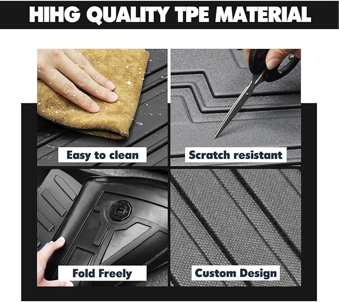 Compatible for 2019-2025 Toyota RAV4 Floor Mats & Cargo Liner All Weather Floor Mats for 2019 2020 2021 2022 2023 2024 2025 RAV4 Accessories (Not Fit Hybrid)
