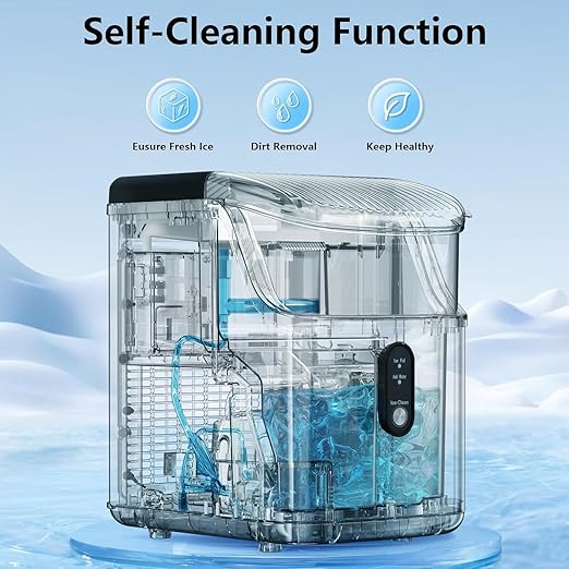 Antarctic Star Nugget Ice Maker Countertop, Chewable Nugget Ice Machine