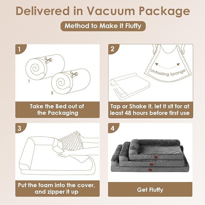 EHEYCIGA Orthopedic Dog Bed Medium Size Dogs, Memory Foam Dog Bed with Washable Removable Cover, Waterproof Pet Sofa Couch for Crate with Nonskid Bottom, 30x20x6, Dark Grey | Small Dog Sofa with Washable Removable Cover, Waterproof Pet Couch for Crate ...