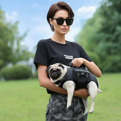 Wakytu Dog Backpack Carrier for Dogs,Dog Lift Harness | Adjustable Padded Breathable Straps for Dogs, Disabled, Joint Injuries, Arthritis,XL