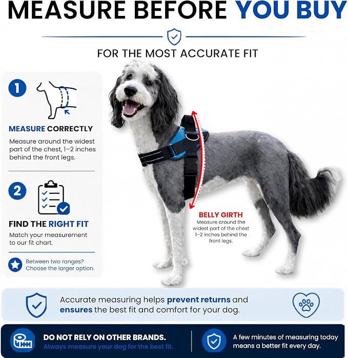ShawnCo Essential Dog Harness, No-Pull Pet Vest (Orchid,XL) | 3 Leash Clips, Easy On, No-Choke, Reflective, Adjustable Fit, Padded Comfort, Control Handle, For Small, Medium & Large Dogs