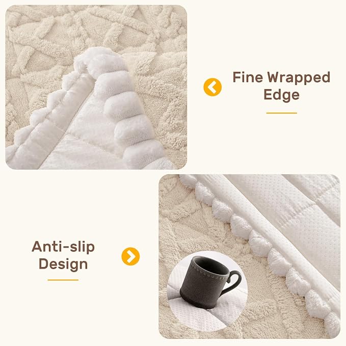 Couch Cover for Dogs, Washable Non Slip Sofa Covers for 3 Cushion Couch Pet Friendly Fuzzy Sofa Protector&Bed Mat for Pets (27.6"x82.7" Beige)