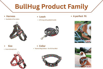 Adjustable Dog Harness– No Pull, No Choke – for English Bulldogs, French Bulldogs, Pugs & Broad-Chested Breeds – Easy, Safe Walks (Bumble BEE, XS)