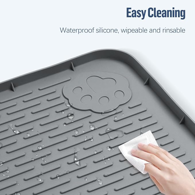 Pee Pad Holder for Dogs 57''x40'' Silicone Puppy Pee Pad Tray, Dark Grey | Extra Large Dog Potty Tray Leak-Proof, High Edge, No Spill Training Pads for Floor Protection, No Pee Pads