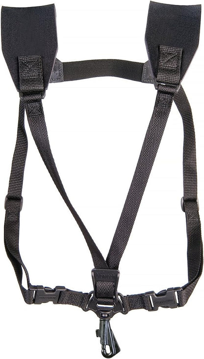 Neotech Soft Harness – Padded Neoprene Saxophone Shoulder Harness with Swivel Hook | Adjustable, Comfortable Support – Regular, Black, Made in USA