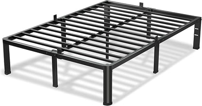 12 Inch California King Bed Frame, 3500Lbs Heavy Duty Metal Platform with Round Corner Legs Mattress Slide Stopper, Steel Slat Support No Box Spring Needed, Noise Free, Non-Slip, Easy Assembly