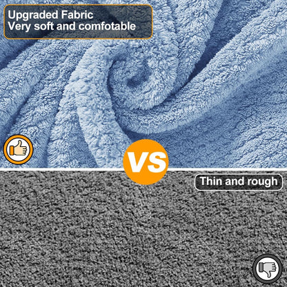Medium to Large Size Dog Bathrobe, Quick Drying Super Absorbent Used for After Bathing, Warm Dog Towels, Adjustable Hoodies and Belts for Pet Dogs Bath Clothes Products(Blue Jacquard, 5XL)