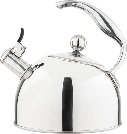 Viking 3-Ply Stainless Steel Tea Kettle, 2.6 Quart Stovetop Hot Water Pot