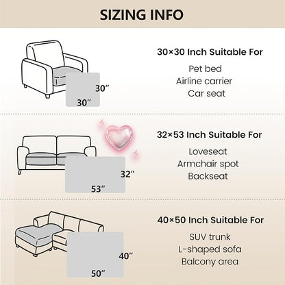 gogobunny 3X Stronger Waterproof Pet Blanket, Scratch Proof Furniture Protector for Dogs Cats, Reversible Cover 30x30 Inch, Dark Blue